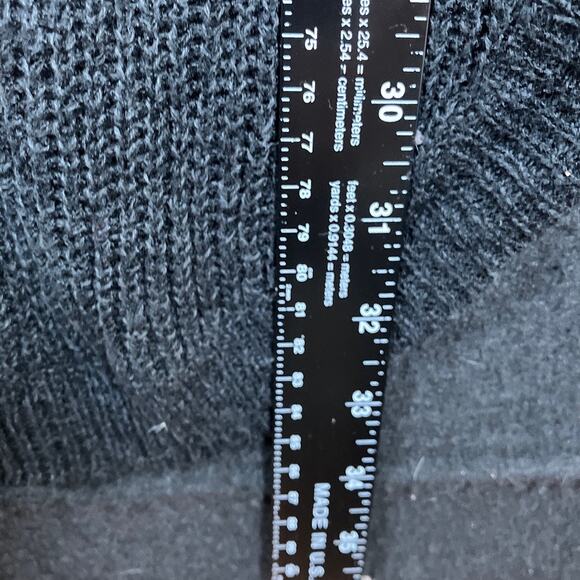 Express Womens Sweater Black Boat Neck Long Sleeve Knit Tunic Cotton Blend M - Picture 9 of 12